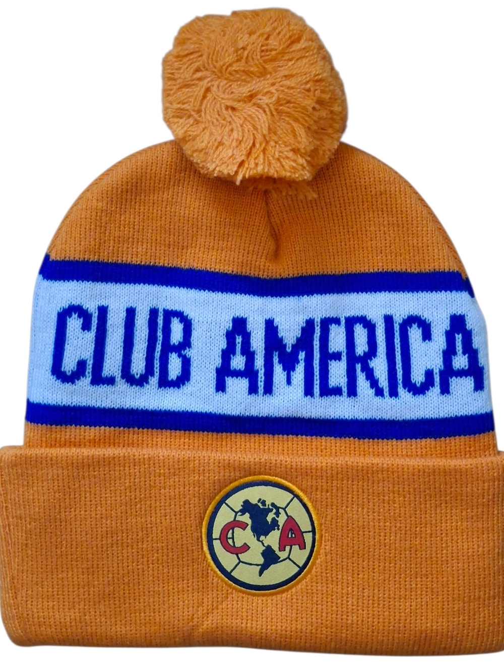 Club America winter knit pom beanie hat gorrito invernal